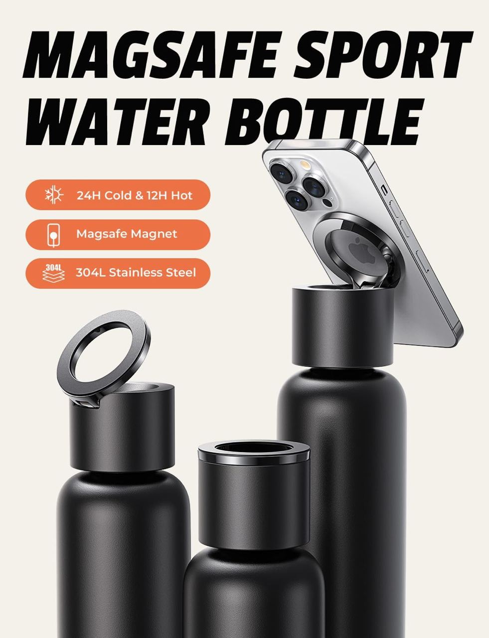 WEDRINK Water Bottle + Free Magnetic Ring